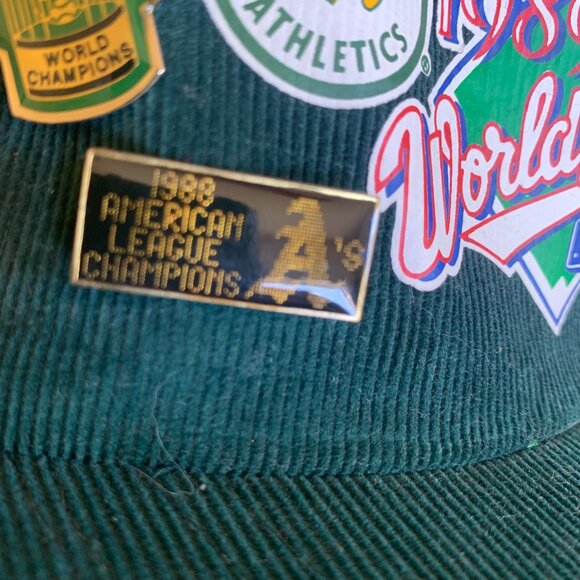 Oakland Athletic A’s Hat World Series 1989 Corduroy Green Supreme - Picture 13 of 16